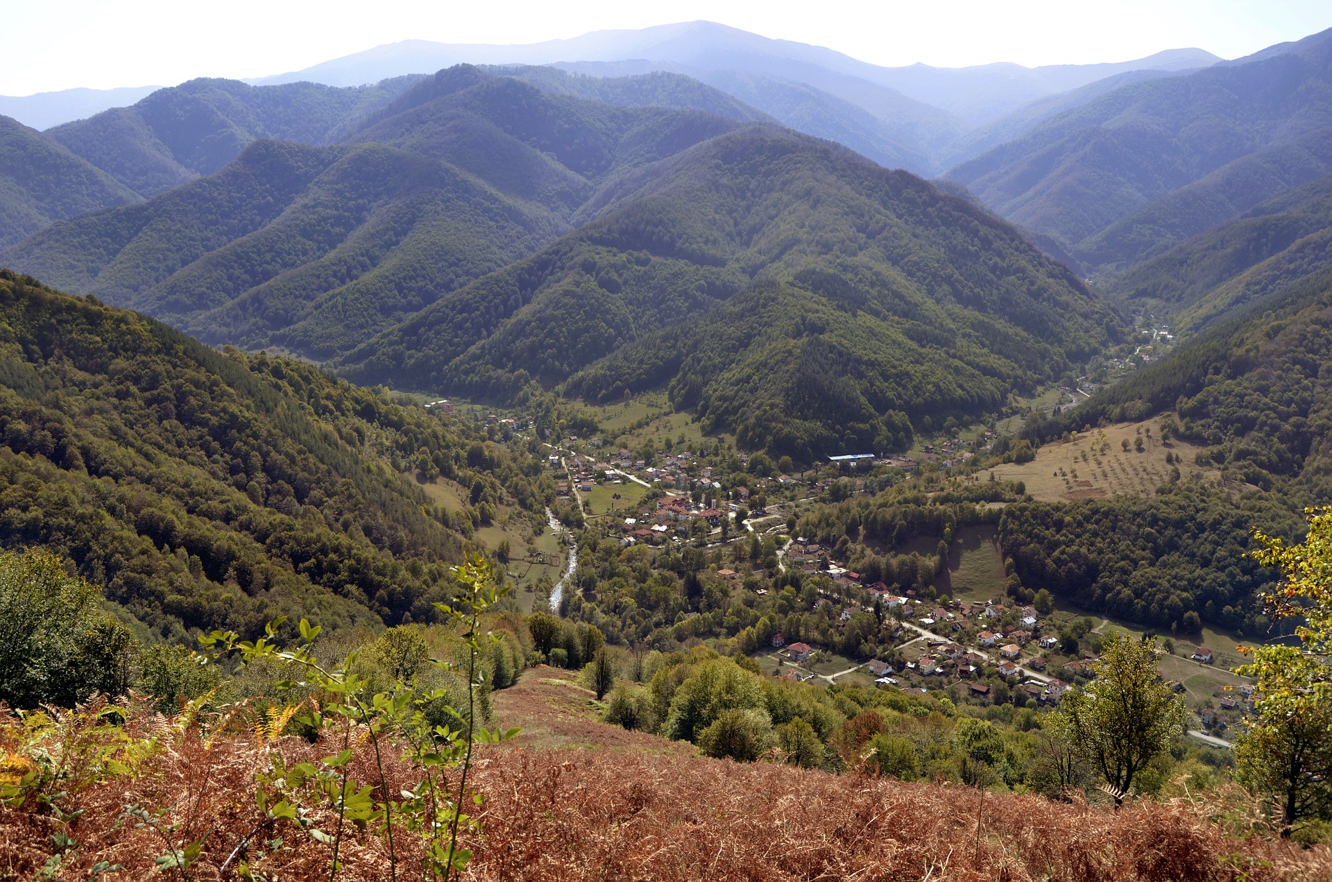 Село Рибарица в поглед от високо
